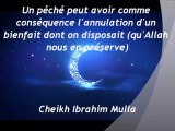 Un péché peut avoir comme conséquence l'annulation d'un bienfait dont on disposait {Cheikh Ibrahim Mulla}