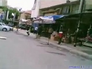 فري برس   اللاذقية المظاهر العسكرية في ساحة اوغاريت  13 11 2011 ج1