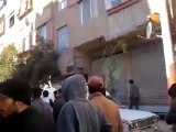 فري برس   دوما    مظاهرة جامع السليق رغم حصار المسجد 18 11 2011