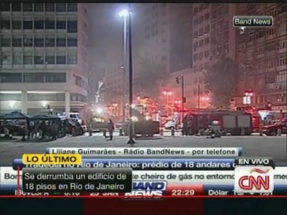 Edificio se desploma en Río de Janeiro
