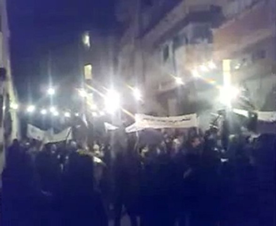 فري برس   حمص مسائية القرابيص و الغوطة و جورة الشياح 19 11 2011