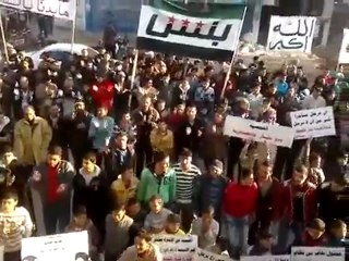 فري برس  إدلب بنش مظاهرة حاشدة بعد صلاة االعصر 27 11 2011