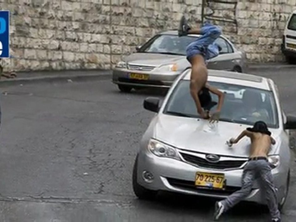Photo of stone-throwers getting hit by car in East Jerusalem wins award