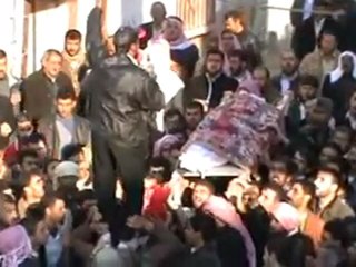 فري برس   تشيع الشهيد المجند قصي محمد الشامي 26 11 2011 ج1