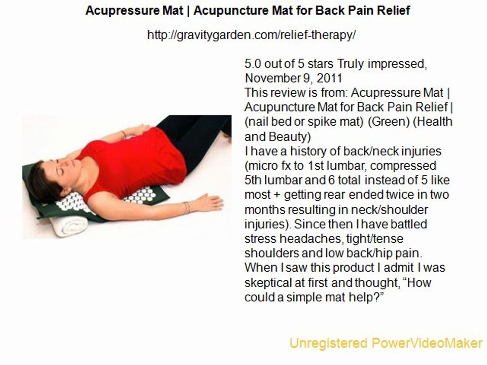Acupressure Mat  Acupuncture Mat for Back Pain Relief