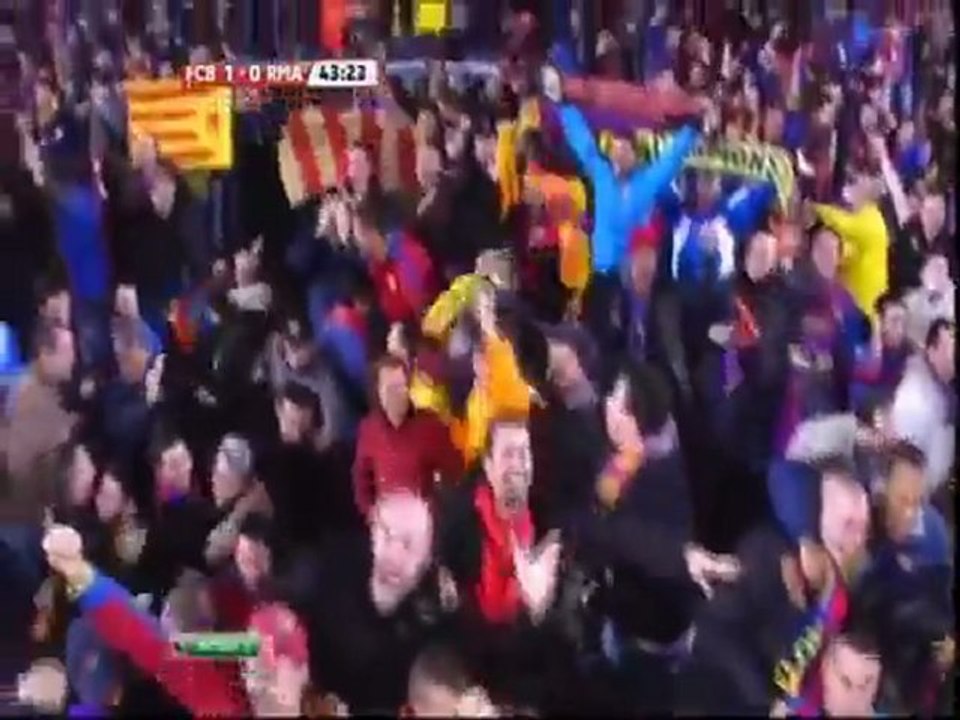 Magical assist from Messi and goal from Pedro vs. Real Madrid [25.01.2012]