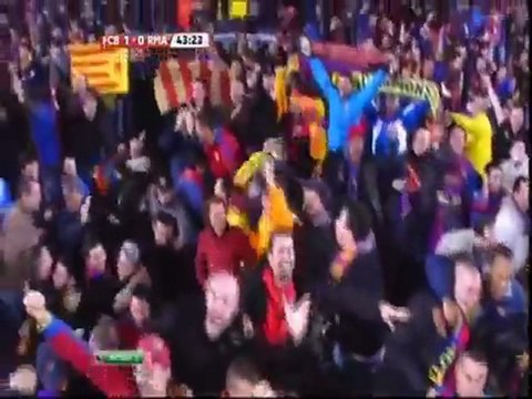 Magical assist from Messi and goal from Pedro vs. Real Madrid [25.01.2012]