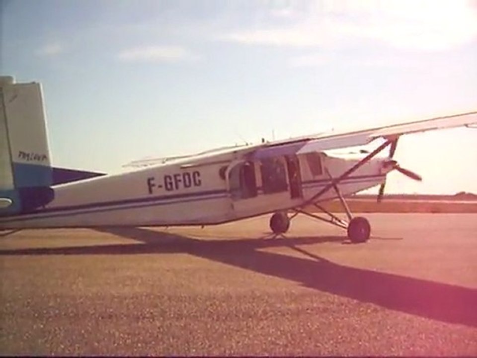 Embarquement parachutistes dans le Pilatus à Candillargues