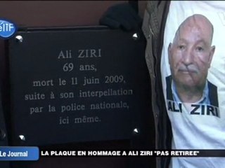La plaque en hommage à Ali Ziri fait polémique (Argenteuil)