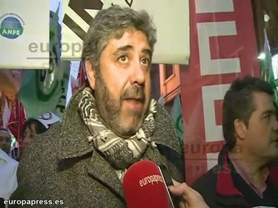 Manifestación de los sindicatos por los recortes