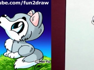 How to Draw a Cartoon Wolf in 2 min