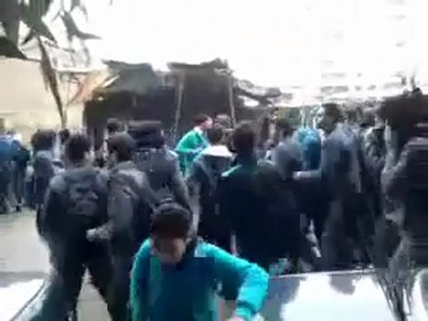 فري برس دمشق كفرسوسة مظاهرة طلابية 26 1 2012