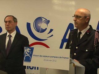 Visite du ministre de l'Intérieur à la Maison des sapeurs-pompiers de France