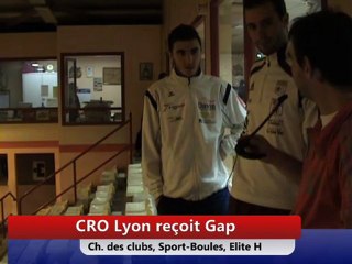 Après match, CRO Lyon contre Gap, J8 CS EH