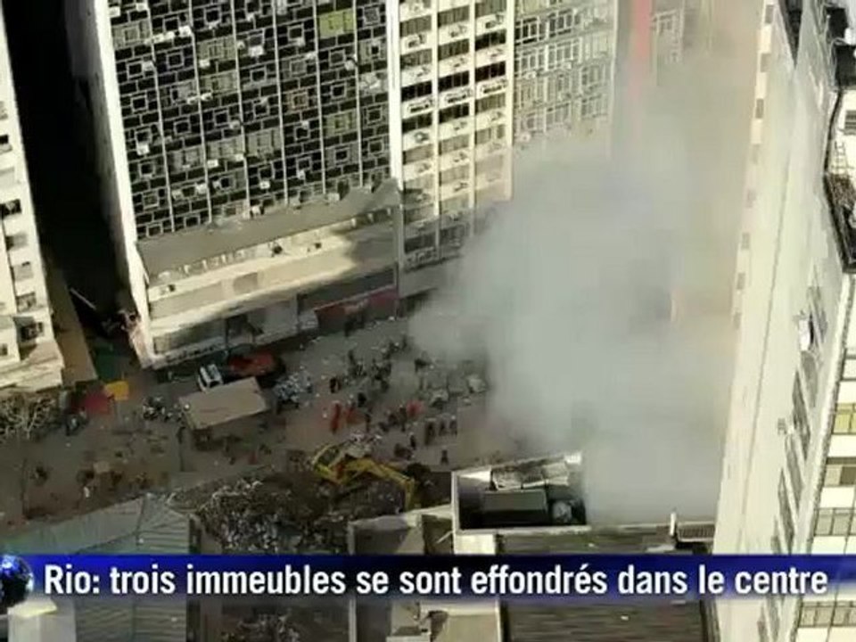 Rio : Les secours à pied d'oeuvre après l'effondrement de trois immeubles