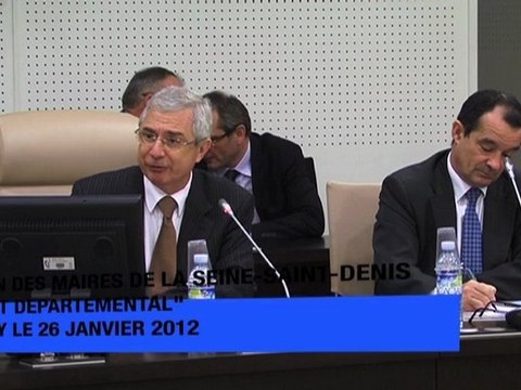 Réunion avec les maires du département de la Seine-Saint-Denis sur le budget départemental