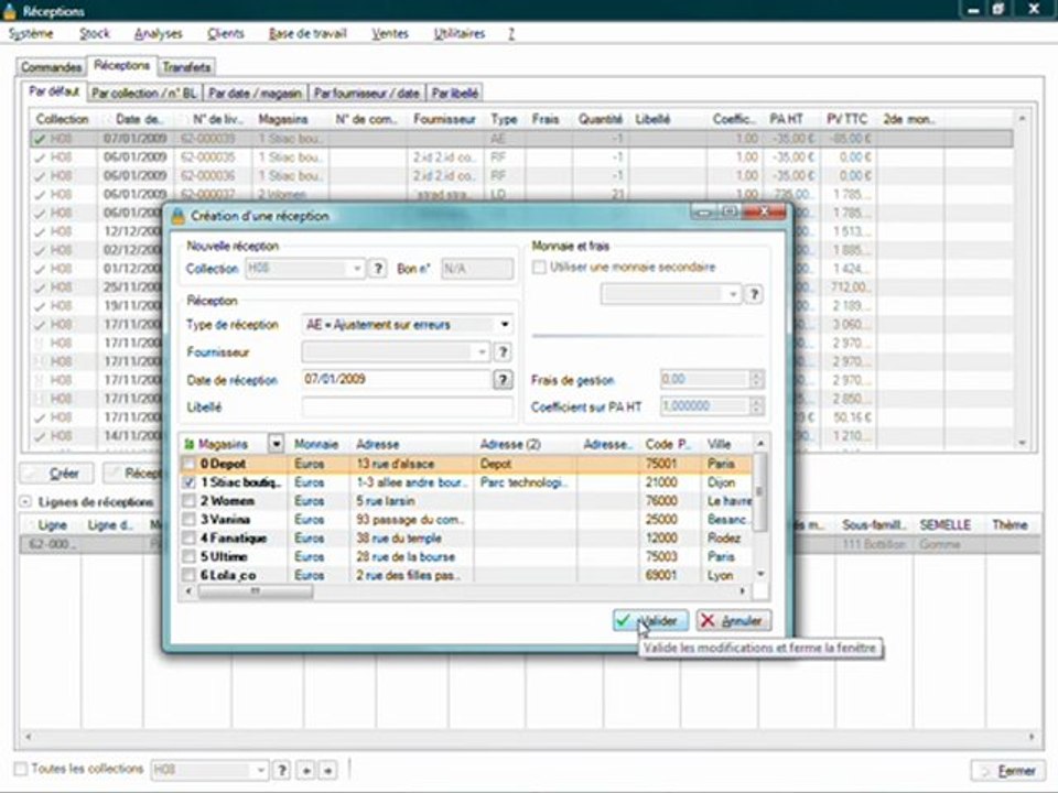 Logiciel caisse ajustement stock