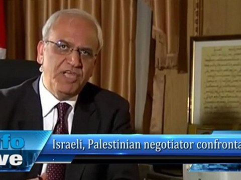Israeli, Palestinian negotiator confrontation