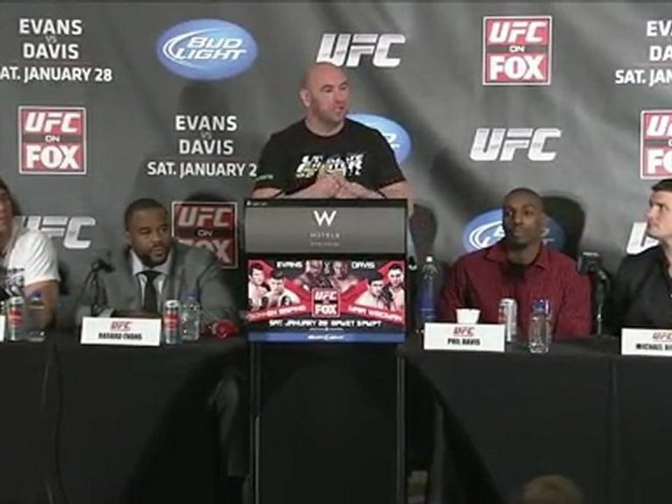 Conférence de presse Evans vs. Davis