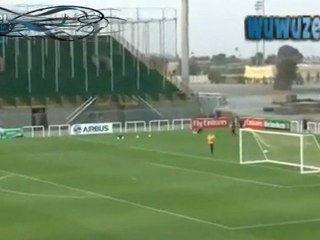 Incredible 70-yard Free-kick Goal Cristian Villagra 23-01-2012
