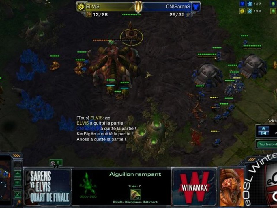 Quart de finale - SarenS vs ELVIS - match 3 - eOSL Winter'12