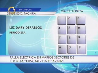 Apagón deja sin luz algunos estados del occidente del país