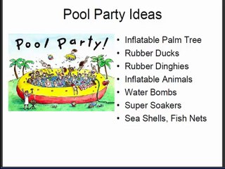 Pool Theme Party Ideas