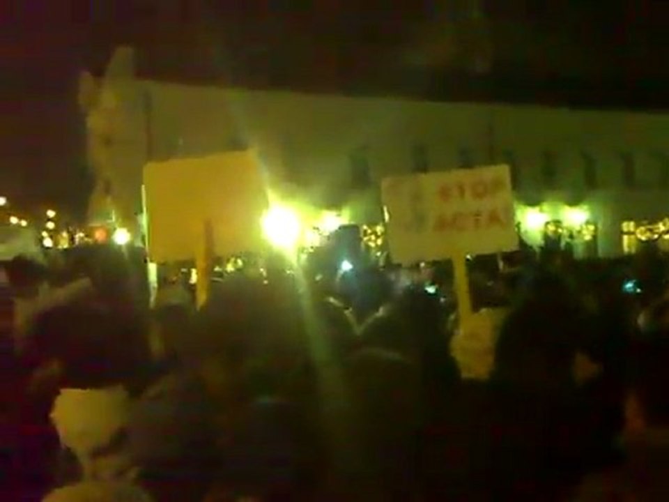 Janusz Palikot wypierd.laj ACTA Warszawa 27.01