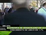 PIB de EE.UU. creció menos de lo esperado en 2011