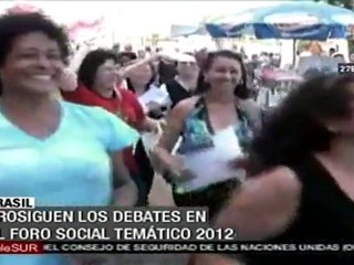 Continúan actividades del Foro Social Temático en Brasil