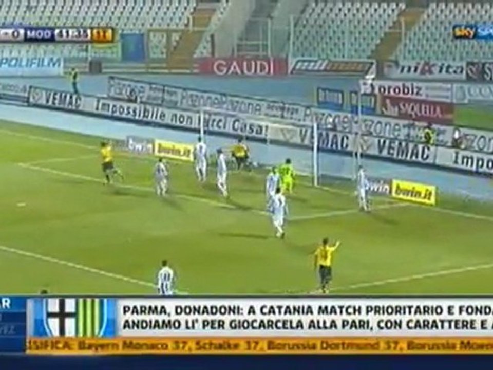 PESCARA-MODENA  3-1 AMPIA SINTESI *SKY* - 28.01.2012 TONYPARYCHANNEL