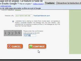 text cash network registred,incription