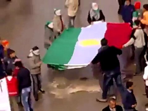 فري برس مظاهرات كوباني = عين العرب =جمعة حق دفاع عن نفس 27 1 2012