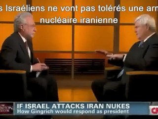 Newt Gingrich affirme qu'il attaquera l'Iran si il est élu Président