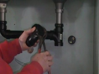 How to install drain lines on a kitchen sink.