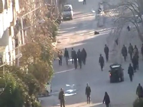 حماه - حميدية - انتشار الامن والشبيحه بشوارع الحي...