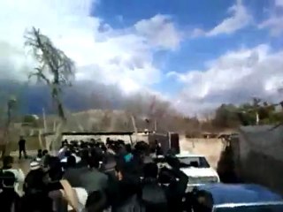 فري برس   إحدى مظاهرات دارايا نصرة لأهلنا في حمص 27 1 2012