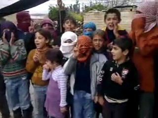 فري برس   حماة قسطون مظاهرة لأشبال قسطون في جمعة حق الدفاع عن النفس 27 1 2012