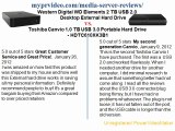 Western Digital WD Elements 2 TB USB 2.0 vs. Toshiba Canvio 1.0 TB USB 3.0 Portable Hard Drive