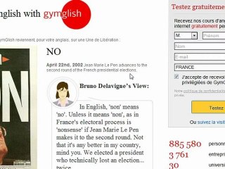 Les cours d'anglais avec jean marie le pen chez libération.fr