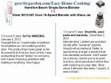 Hamilton Beach Single-Serve Blender vs. Oster 6812-001 Core 16-Speed Blender with Glass Jar