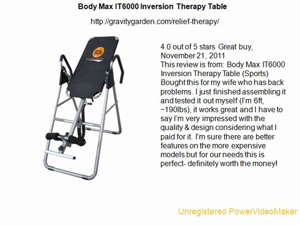 Body Max IT6000 Inversion Therapy Table