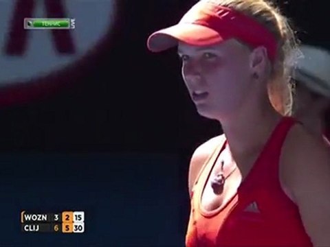 Wozniacki vs Clijsters Australian Open 2012 Set 2