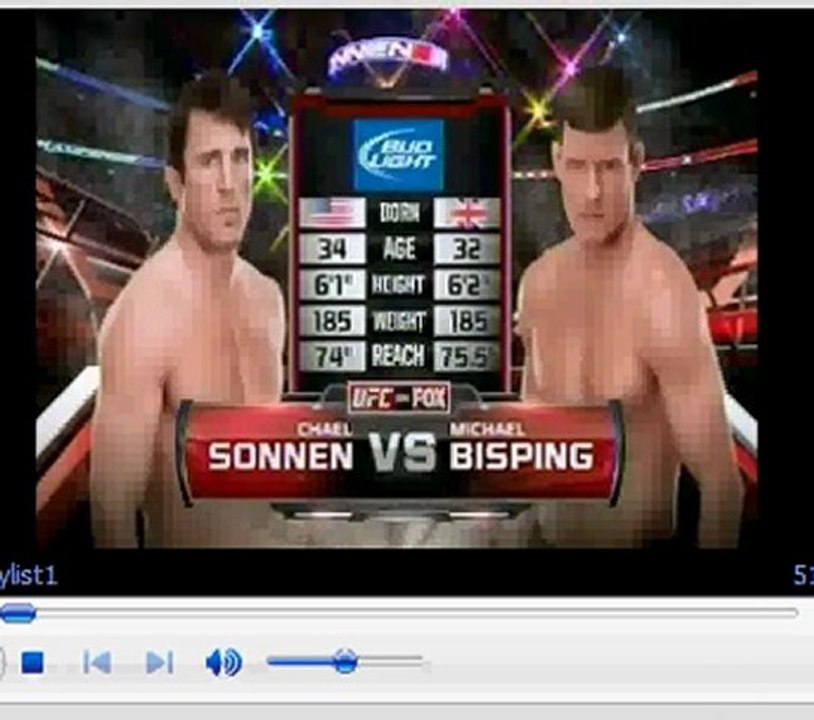 Michael Bisping vs. Chael Sonnen fight video
