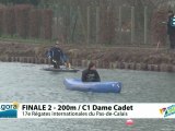 FINALE 2 (200m) C1 DAME CADET - REGATE INTERNATIONALE DU PAS-DE-CALAIS 2012