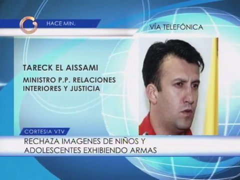 El Aissami: Fotos de niños armados es un hecho repudiable y moralmente inaceptable