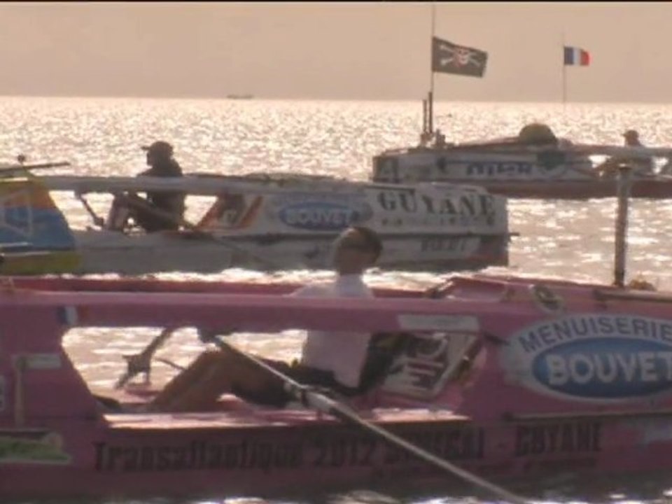 Départ de la transatlantique à la rame Dakar-Cayenne