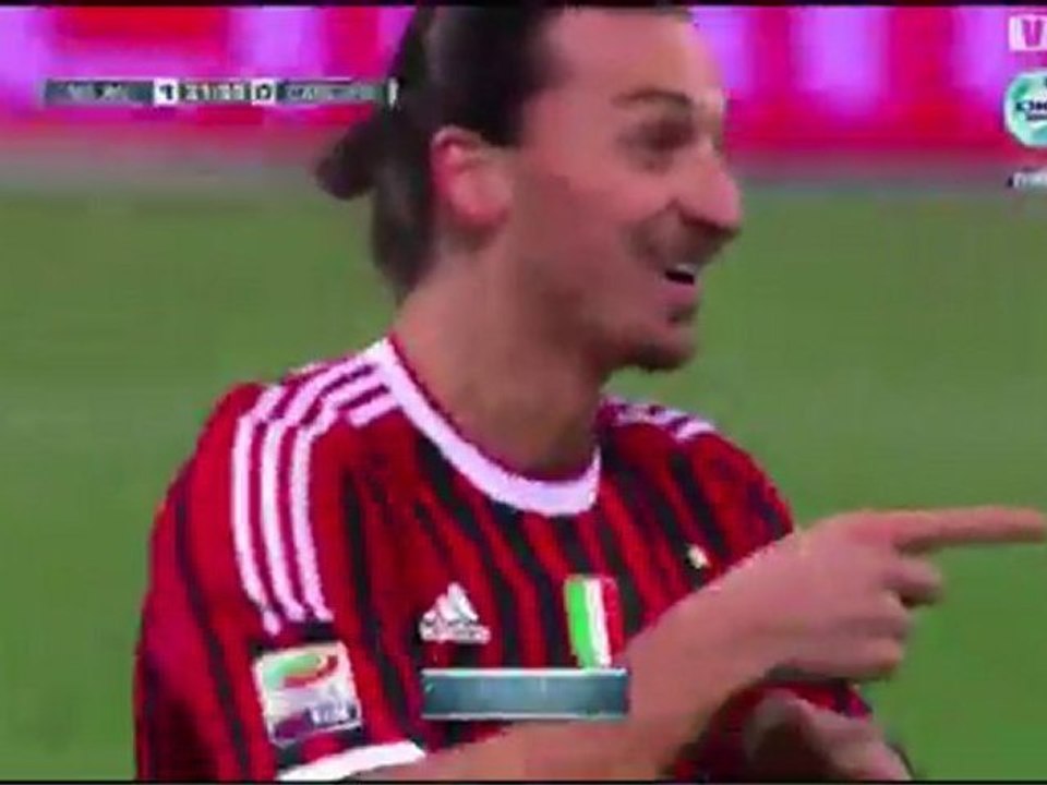 AC Milan vs Cagliari 1-0 Goal Zlatan Ibrahimovic fantastic goal !! from Italy - Serie A