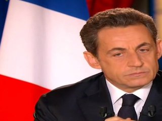 Nicolas Sarkozy en direct de l'Elysée dimanche 29 janvier 2012 à 20h10.
