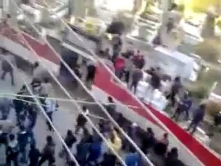 فري برس   معضمية الشام موكب زفاف  الشهيد عبد العزيز نخلة الى مثواه الأخير 28 01 2012 ج2